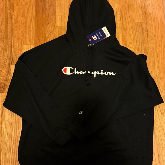 Champion Black Fleece Hoodie - Picture 1 of 2